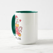 Mug Sucre de canne Snowman Stockage Nom personnalisé C (Devant gauche)