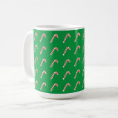 Mug Sucre de canne Vert Mignonne Simple Noël (Devant gauche)