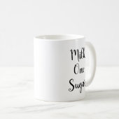 Mug Sucre Lait Un | Bouteille amateur de café (Devant droit)
