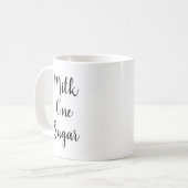 Mug Sucre Lait Un | Bouteille amateur de café (Devant gauche)