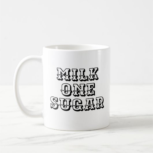 Mug Sucre Lait Un | Bouteille amateur de thé et café d (Gauche)
