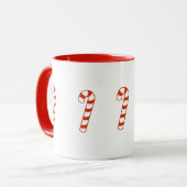Mug - Sucres de canne à rayures rouges (Devant gauche)