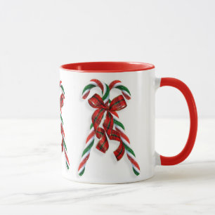 Mug Sucres de canne et rubans de Noël