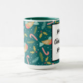 Mug Sucres de canne Holly Pine Boughs Oiseaux (Centre)