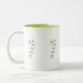 Mug - Sucres de canne rayés en vert (Gauche)