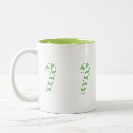Mug - Sucres de canne rayés en vert (Gauche)