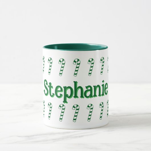 Mug - Sucres de canne verts avec nom (Centre)