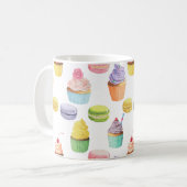 Mug Sucres motifs cupcakes et macarons (Devant gauche)