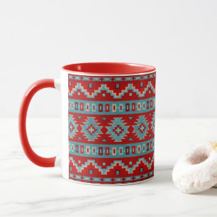 Mug Sud-Ouest Mesas Turquoise & Rouge