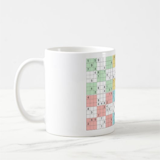 Mug sudoku pastel (Gauche)