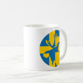 Mug Suède Moose Suède Drapeau animal national suédois (Devant droit)