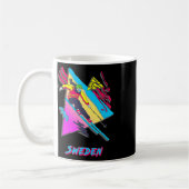 Mug Suède Vibrant Retro Ski Abstrait Design (Gauche)