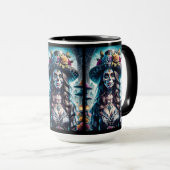 Mug Sugar Skull Art - Esprit festif (Devant droit)