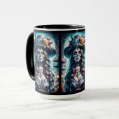 Mug Sugar Skull Art - Esprit festif (Devant gauche)
