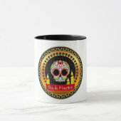 Mug Sugar skull bloodcurdling intimidating and scary (Centre)