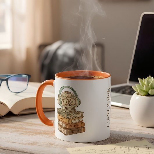 Mug Sugar Skull Passionate About Reading