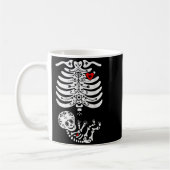 Mug Sugar Skull Skeleton Halloween Pregnancy Annouceme (Gauche)