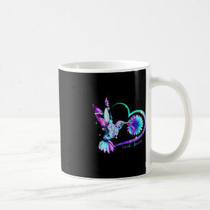 Mug Suicide au ruban pourpre du coeur de tournesol de