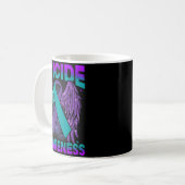 Mug Suicide Awareness Clothing Wings Ribbon Suicide Pr (Devant gauche)