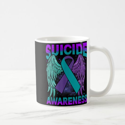 Mug Suicide Awareness Clothing Wings Ribbon Suicide Pr (Droite)