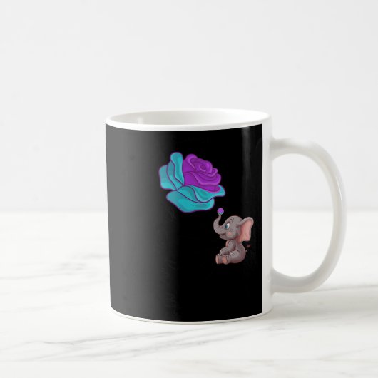 Mug Suicide Awareness Flower Elephant Ribbon Graphic  (Droite)
