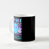 Mug Suicide Awareness Teal & Purple Ribbon Suprt G (Devant gauche)