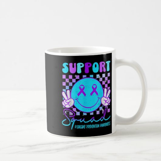 Mug Suicide Awareness Teal & Purple Ribbon Suprt G (Droite)