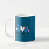 Mug Suicide Prevention Awareness Teal &amp; Purple Rib (Gauche)