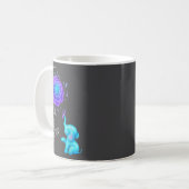 Mug Suicide Prevention Teal Purple Flower Elephant Rib (Devant gauche)