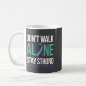 Mug Suicide Prevention Teal Purple Ribbon Suprt  (Gauche)