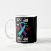 Mug Suicide Sensibilisation Ruban Sa Lutte Est Mon Com (Gauche)