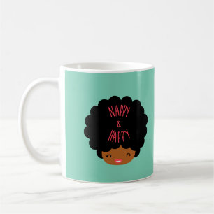 Mug Suis heureux avec mes cheveux naturels ~ NAPPY et