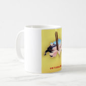 Mug Suisse carte Ski poster de voyage sportif (Devant gauche)