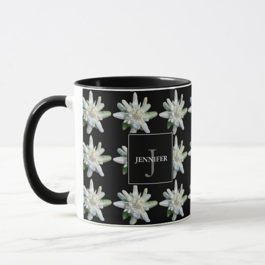 Mug Suisse Swiss Edelweiss monogramme nom souvenir (Gauche)