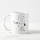 Mug suivez le lapin blanc (Gauche)