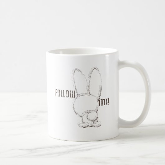 Mug suivez le lapin blanc (Droite)