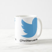 Mug Suivez-moi sur le gazouillement (l'username (Devant droit)