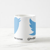 Mug Suivez-moi sur le gazouillement (l'username (Centre)