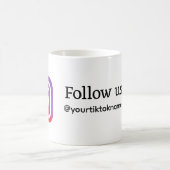 Mug suivez-nous Instagram nom d'utilisateur médias soc (Centre)