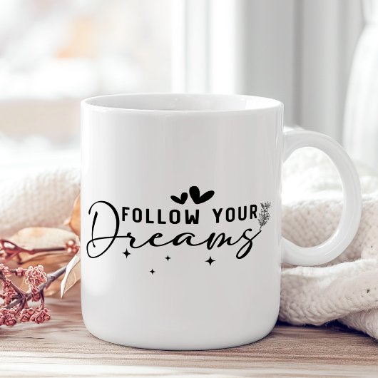 Mug "Suivez vos rêves" Floral Inspiration