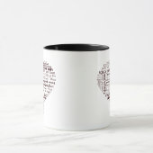 Mug Suivez votre coeur noir et blanc (Centre)