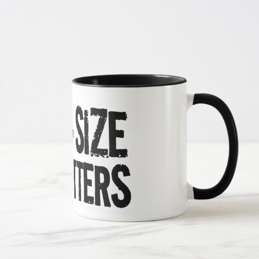 Mug Sujets de taille ! Conception drôle de pêche (Droite)