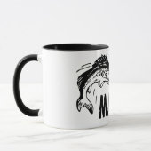 Mug Sujets de taille ! Conception drôle de pêche (Gauche)