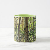 Mug Summer Aspen Tree Woodland Violet Green Coffee (Centre)