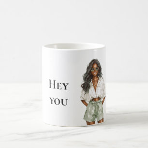 Mug Summer Black Lady Hey Vous Citez