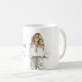 Mug Summer Blond Lady Hey Vous Citez (Devant droit)