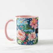 Mug Summer Flowers Tropical Pretty Floral Pattern (Gauche)