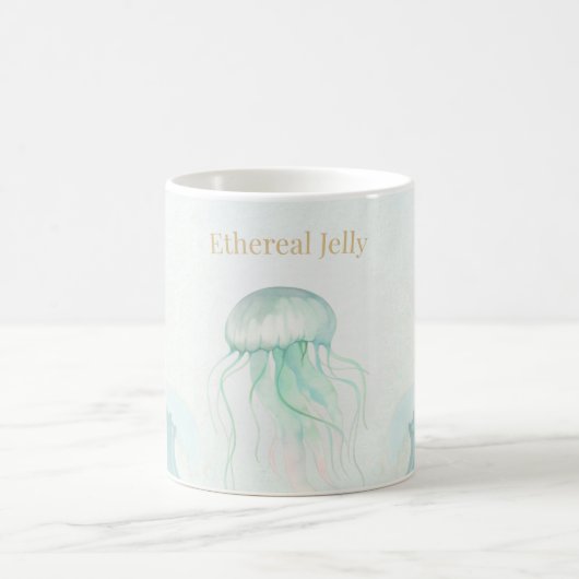 Mug Summer Jellyfish Watercolor Ocean Design (Centre)