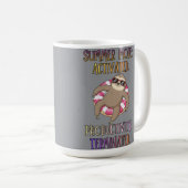 Mug Summer Mode Activated – Cartoon Sloth on Donut – (Devant droit)
