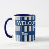 Mug Summer Navy Blue Popular Boat Stripes Collection (Gauche)